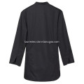 Long sleeve Black twill poly/cotton chef coat